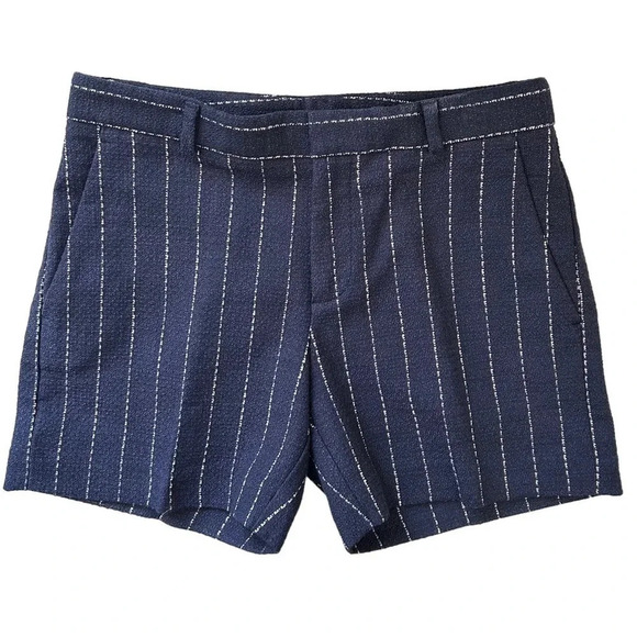 Banana Republic Tailored Shorts Navy  Blue & White Stripes Size 0 NWOT - Picture 15 of 15